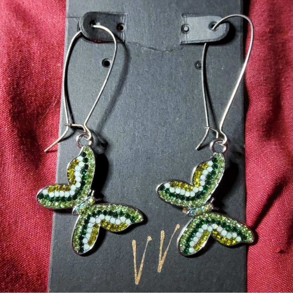 Green Glint Earrings